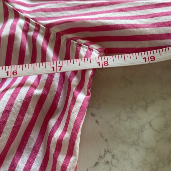 Lilly Pulitzer Button Down Long Sleeve Size 2 Striped Pink and White Shirt - Picture 5 of 12